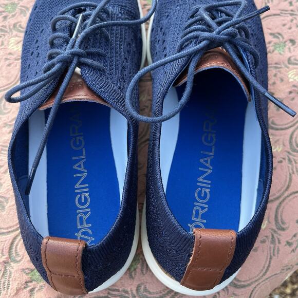 Cole Haan OriginalGrand Wingtip Oxford Shoes 13 M Stitchlite C27960 Blue - Picture 6 of 8